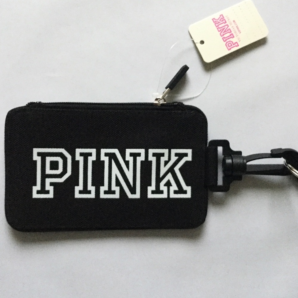 $20❤️VS LOVE PINK Black & White ID Holder - Picture 3 of 8